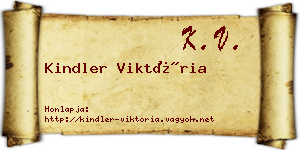 Kindler Viktória névjegykártya